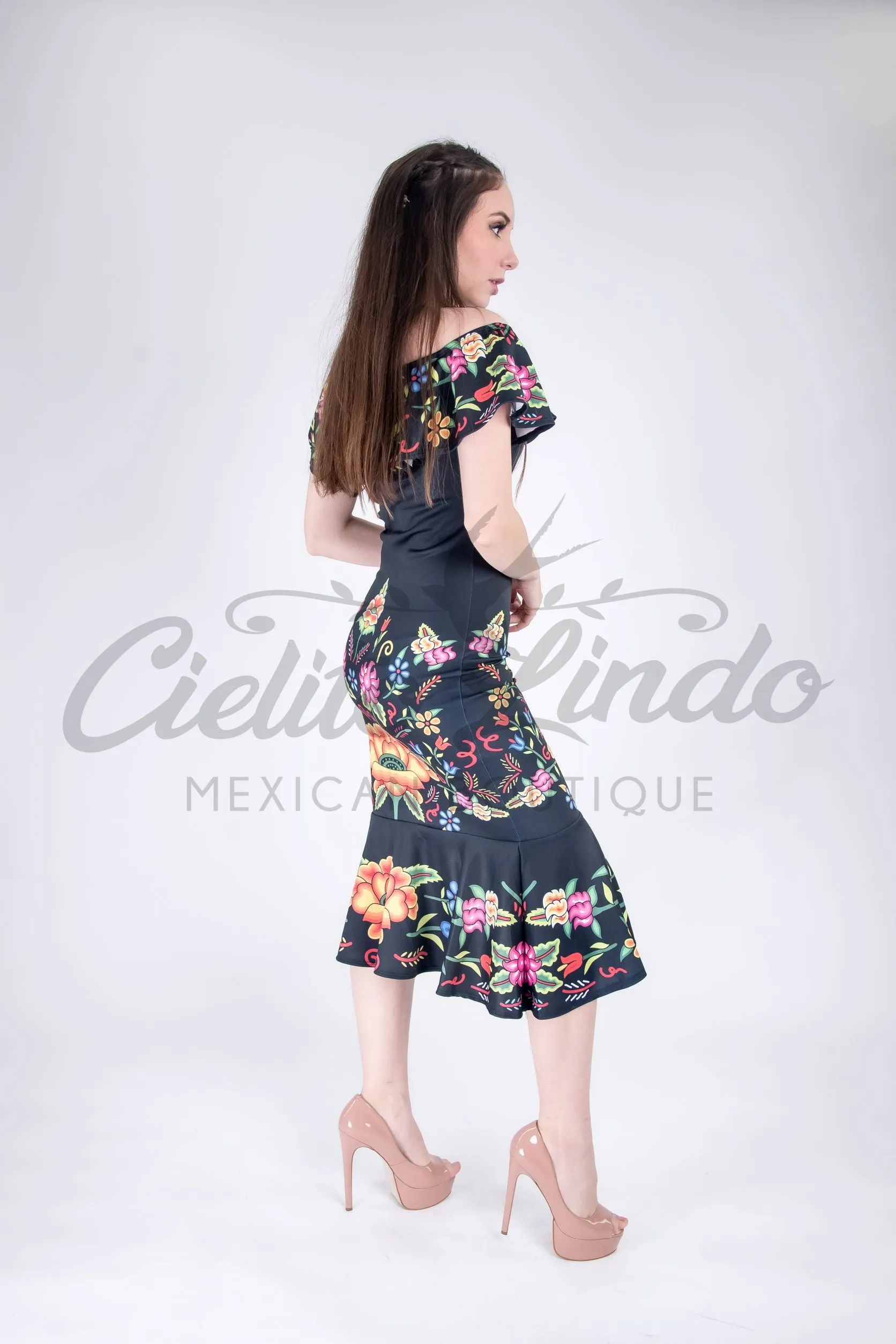Mexican Bonita Maxi Stamped Dress