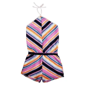 Mia New York Purple Crochet Romper
