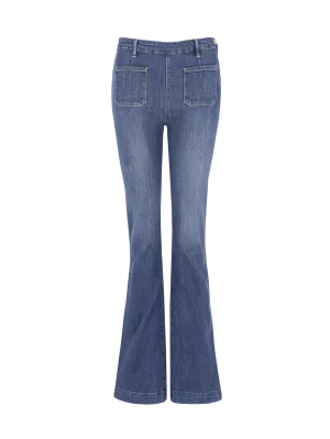 mid-rise bootcut jeans