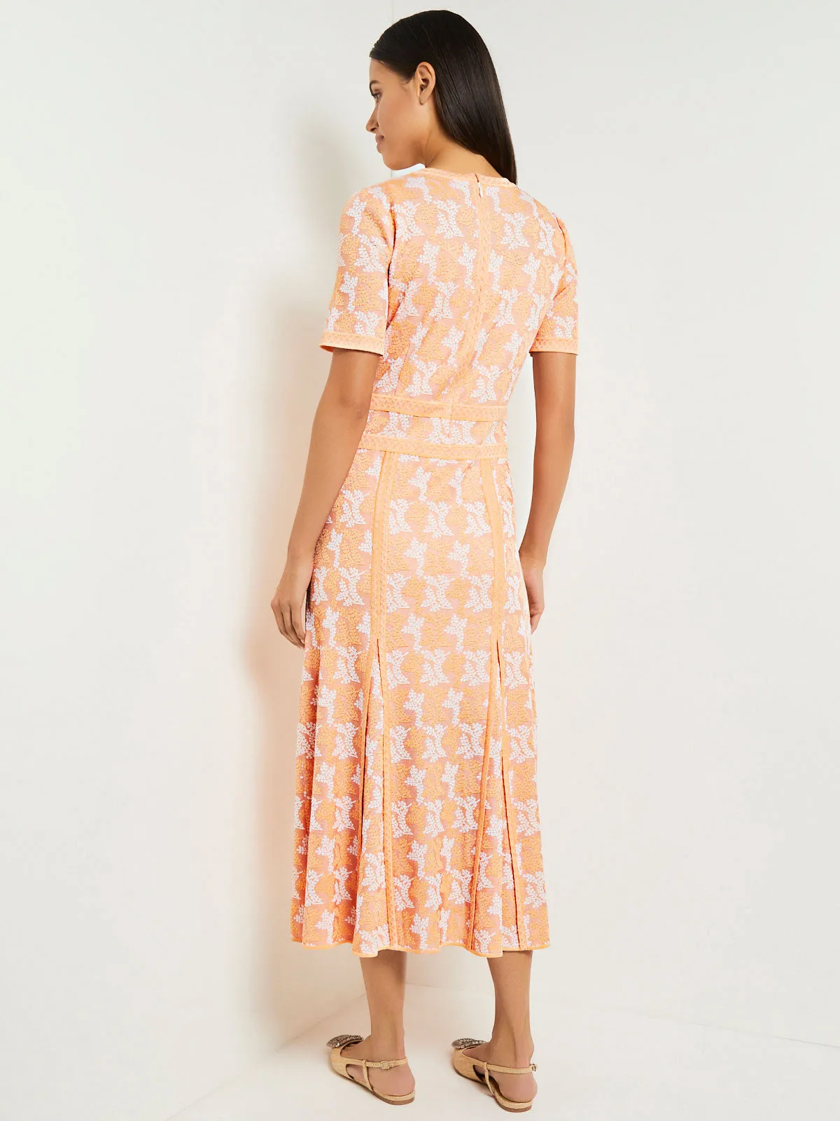 Midi Fit & Flare Dress - Intarsia Knit