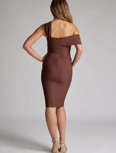 Molly Midi Dress - Chocolate