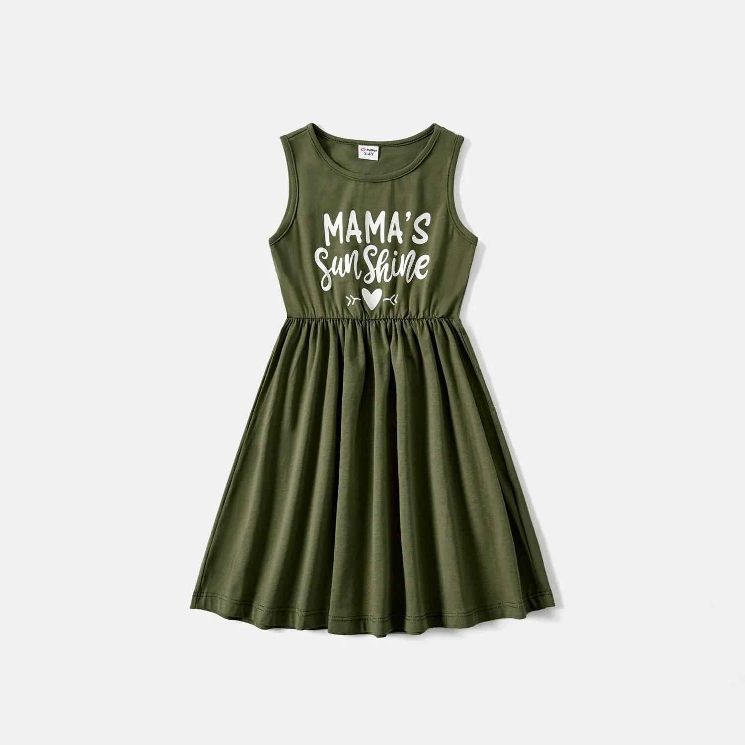 Mommy and Me 95% Cotton Sleeveless Bodycon Dresses