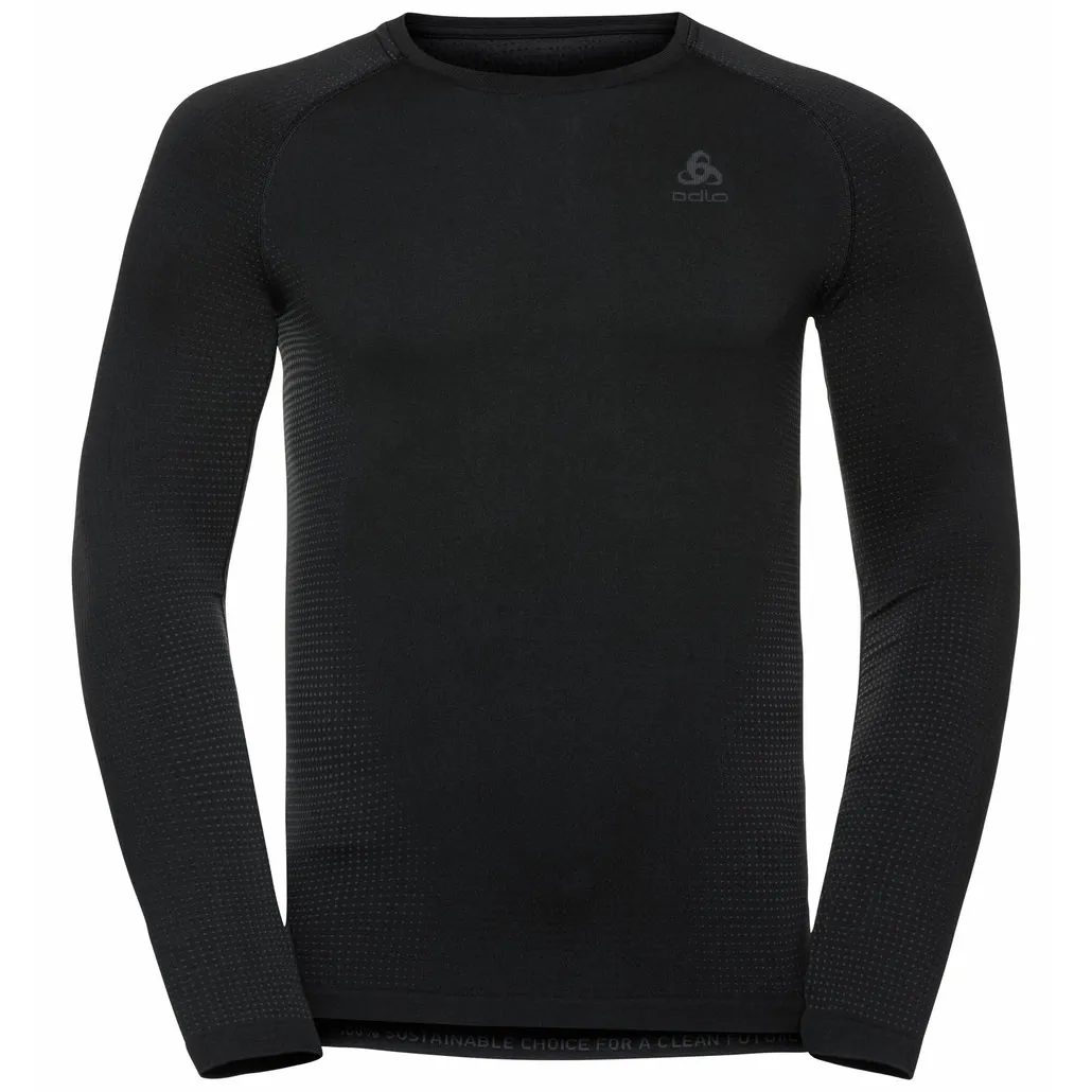 Odlo Men&#x27;s Performance Warm ECO Long-Sleeve Base Layer Black - Graphite Grey | Buy Odlo Men&#x27;s Performance Warm ECO Long-Sleeve Base Layer Black - Graphite Grey here | Outnorth
