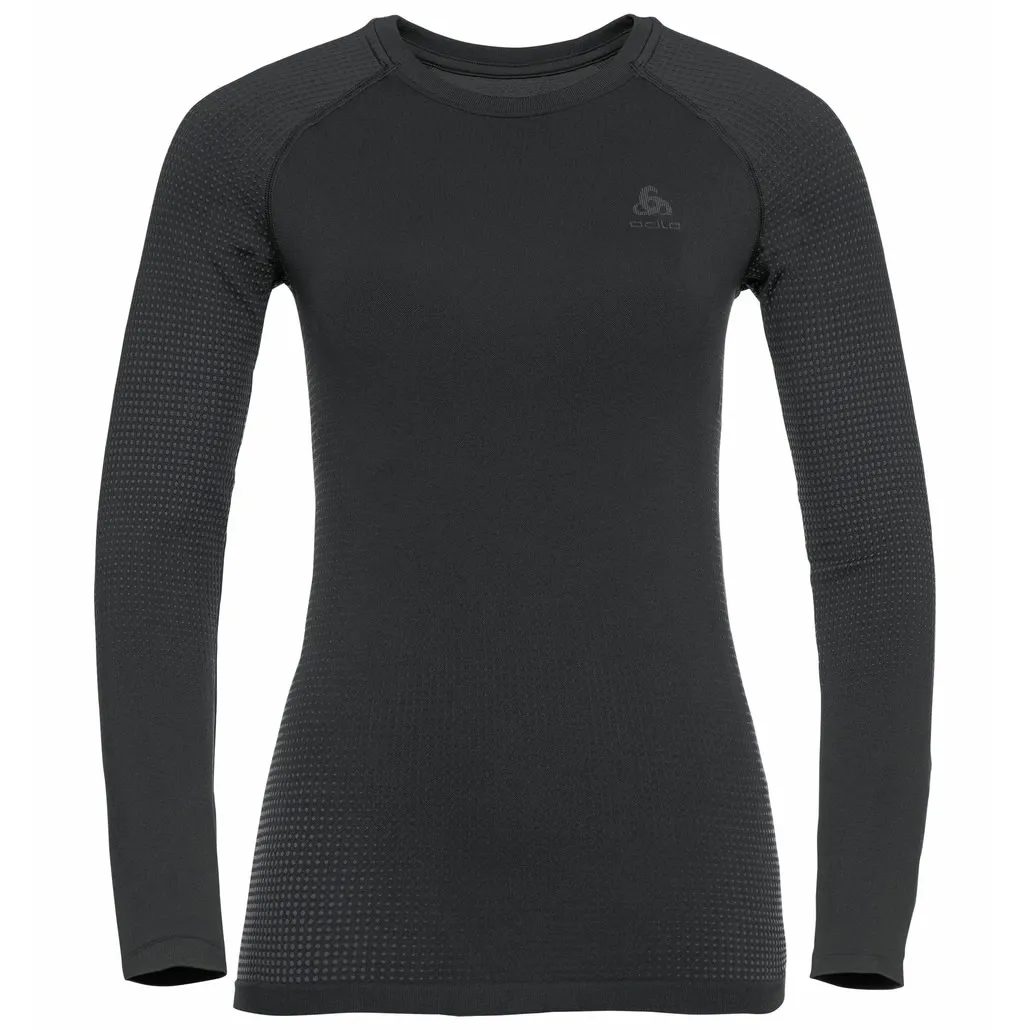 Odlo Women&#x27;s Performance Warm ECO Long-Sleeve Base Layer Black - Graphite Grey | Buy Odlo Women&#x27;s Performance Warm ECO Long-Sleeve Base Layer Black - Graphite Grey here | Outnorth