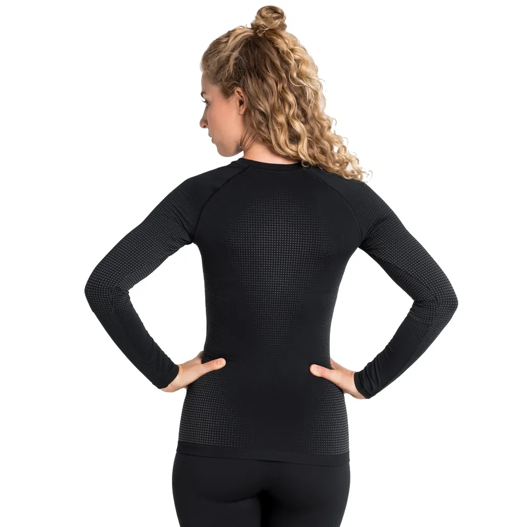 Odlo Women&#x27;s Performance Warm ECO Long-Sleeve Base Layer Black - Graphite Grey | Buy Odlo Women&#x27;s Performance Warm ECO Long-Sleeve Base Layer Black - Graphite Grey here | Outnorth