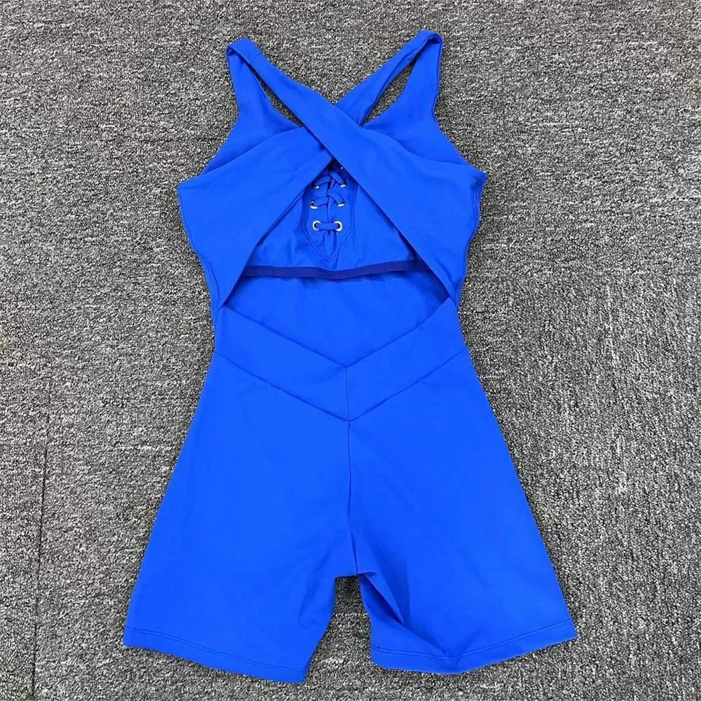 One Piece Backless Gym Jumpsuit