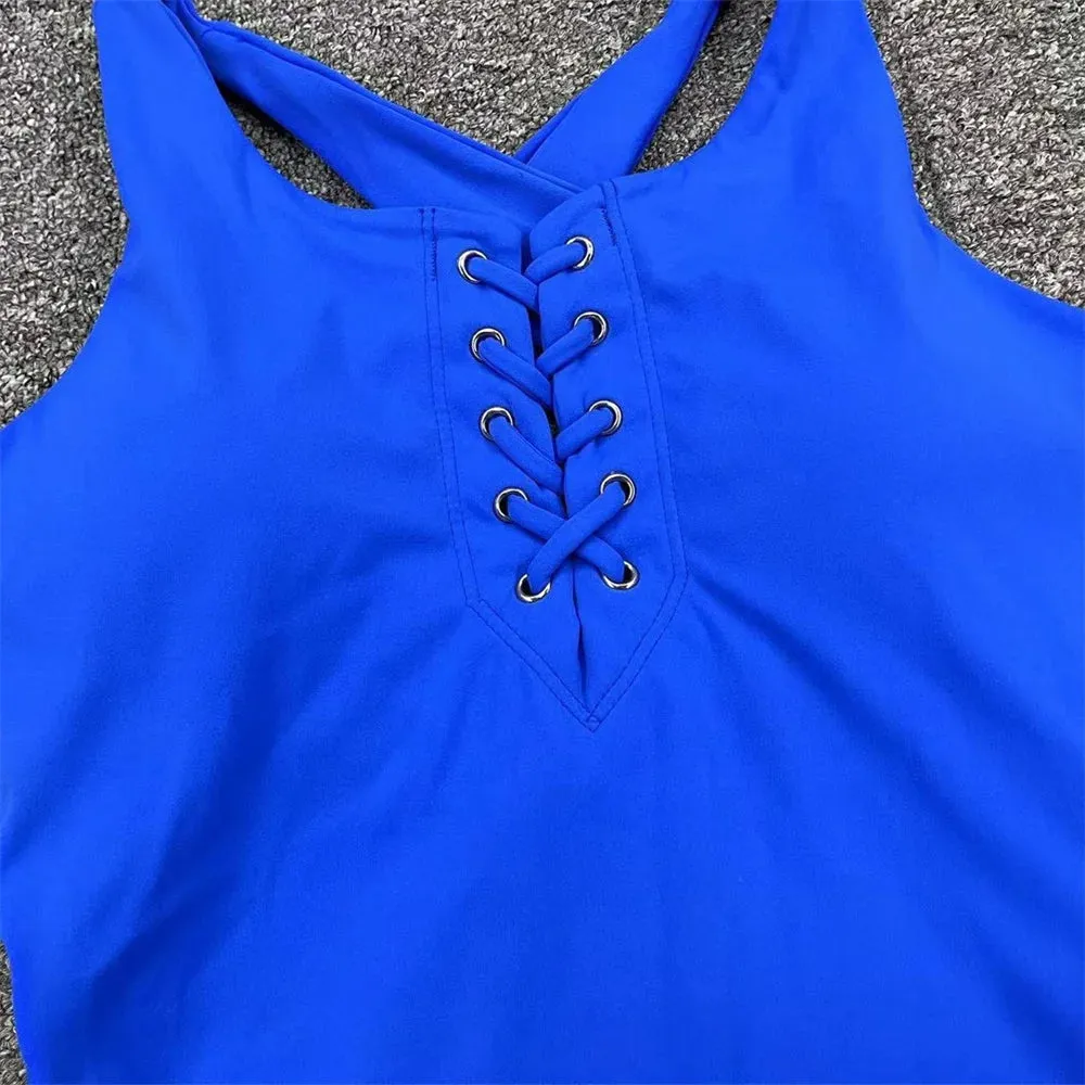 One Piece Backless Gym Jumpsuit