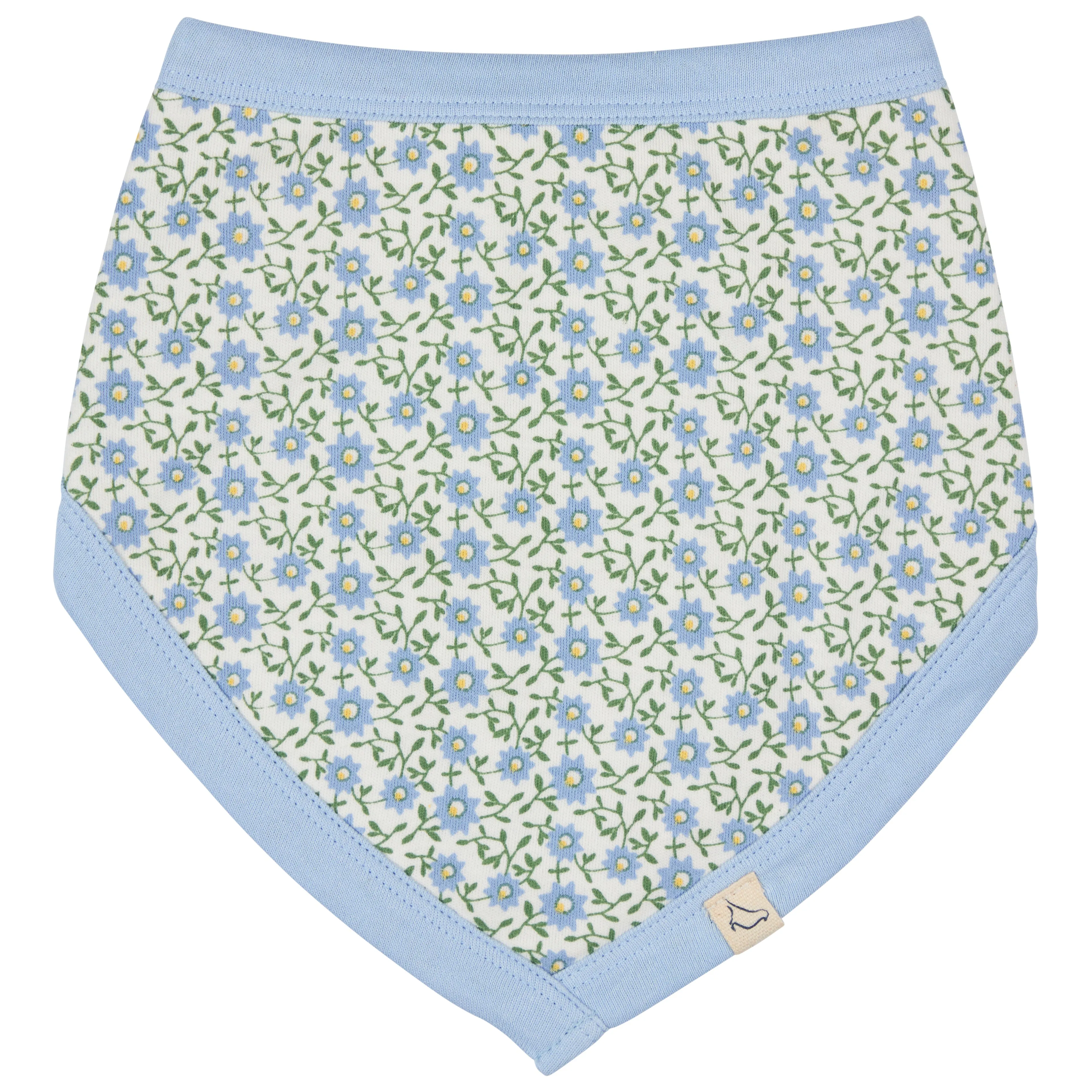 Pigeon Organics Bib (AOP), ditsy - blue