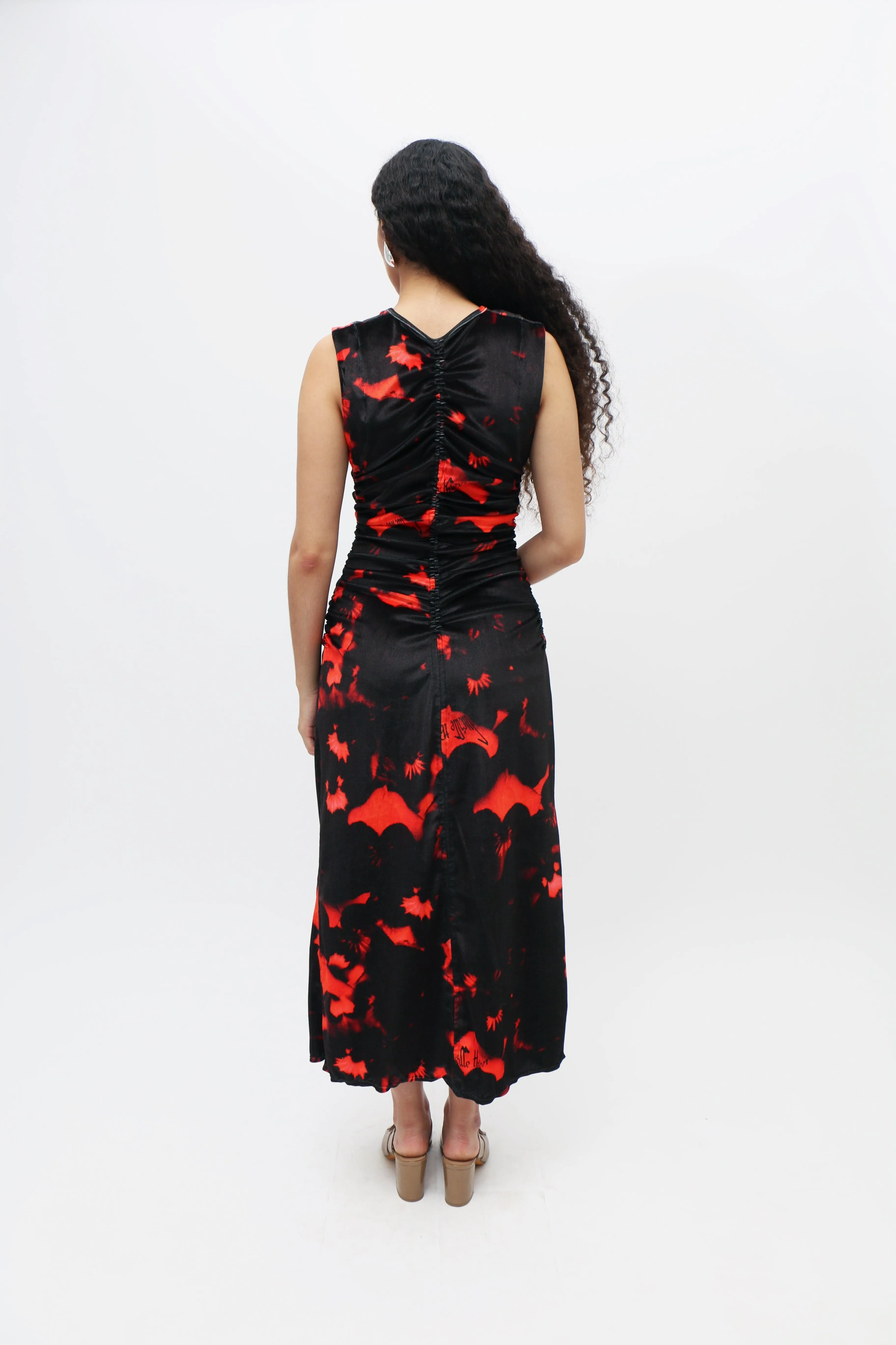 Printed Velvet Bodycon Dress
