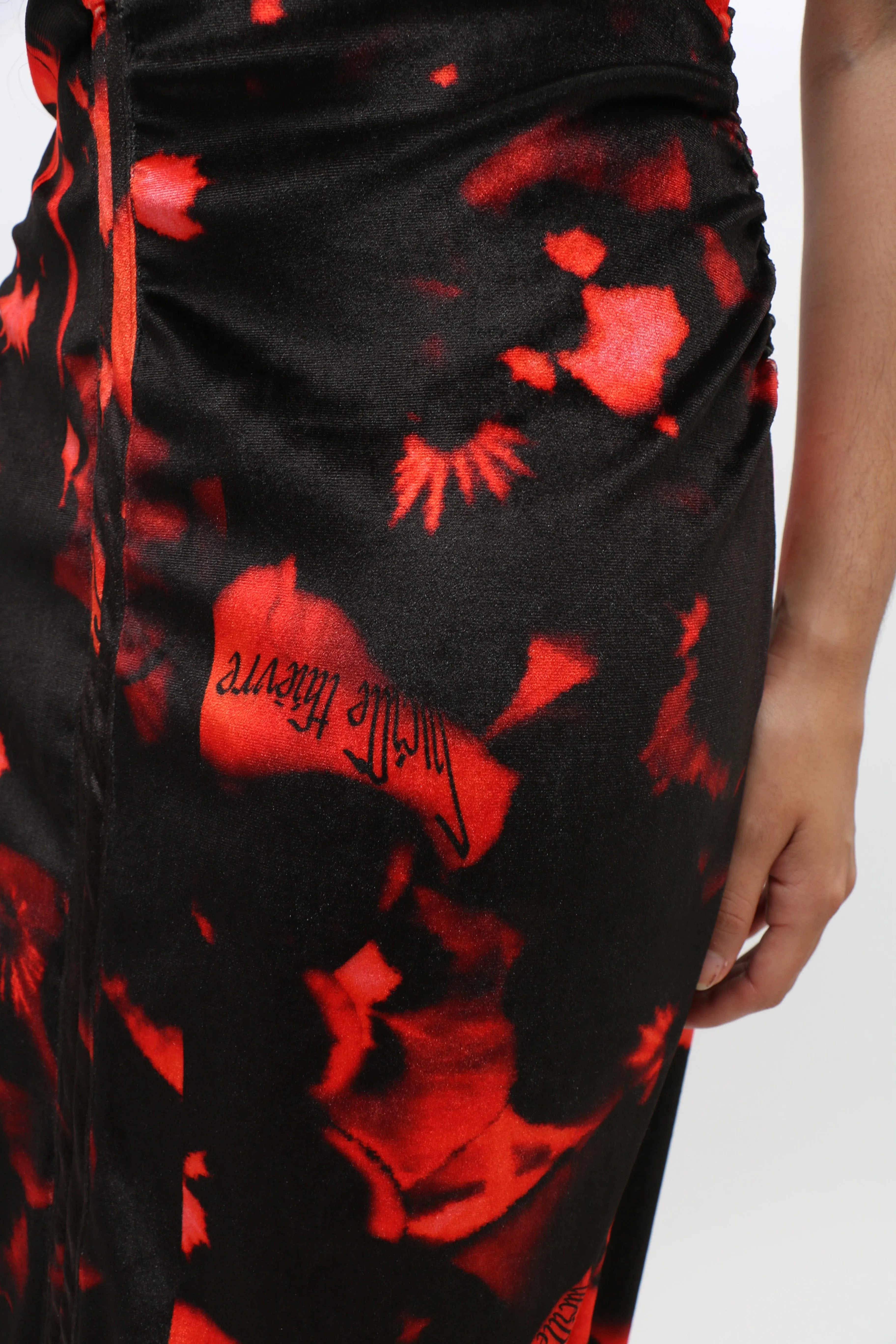 Printed Velvet Bodycon Dress