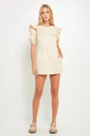 Puff sleeve with Stretched Romper
