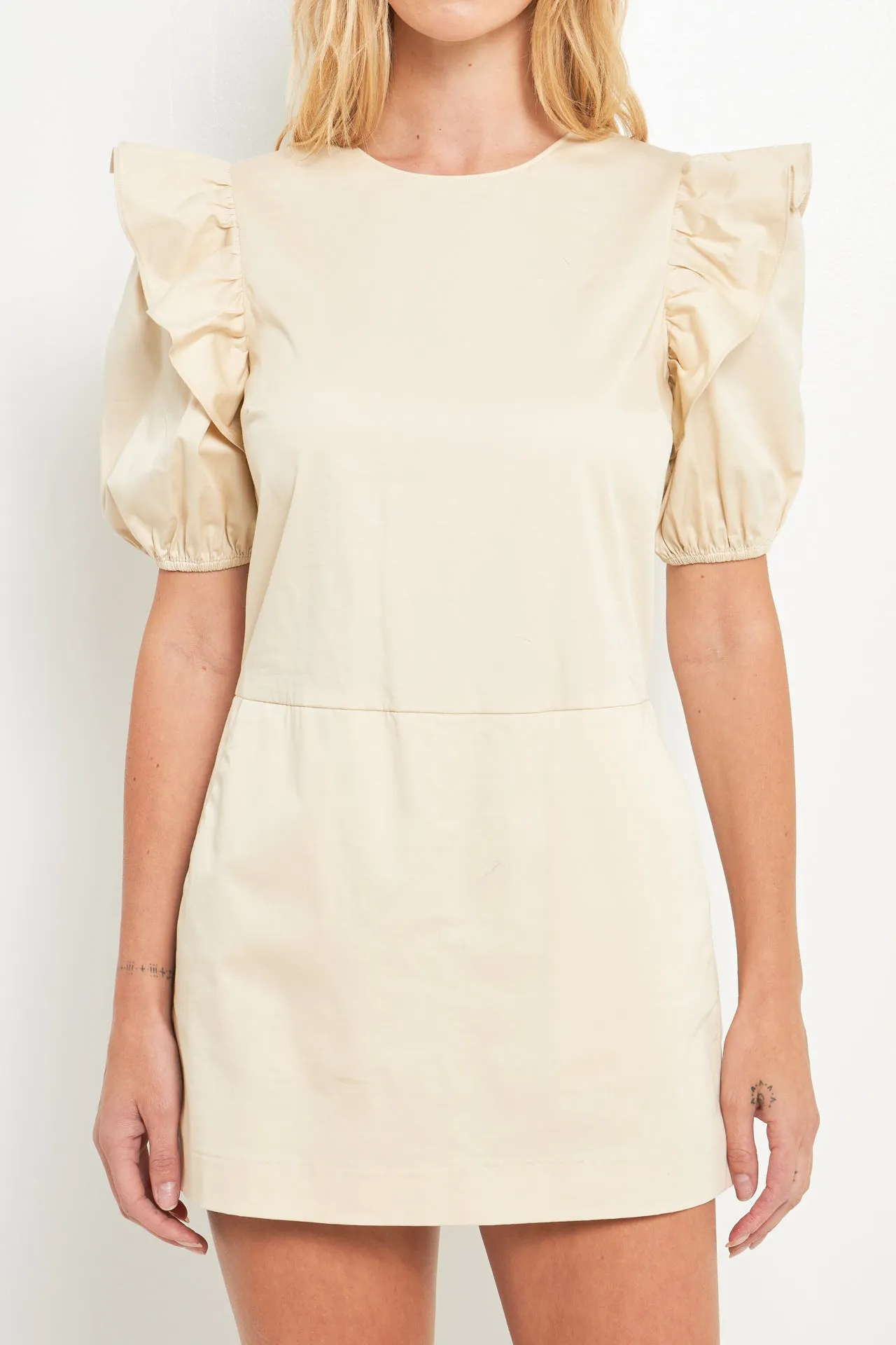 Puff sleeve with Stretched Romper