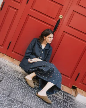 R: HELSINKI linen jacket (Size: S; Color: Heavy Salamander)