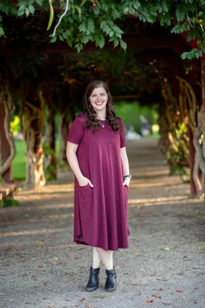 Red & Black Buffalo April Dress