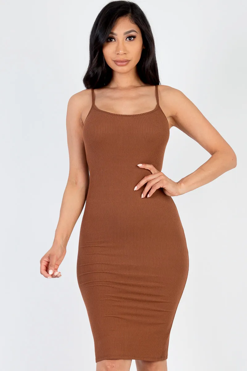 Ribbed Cami Soft Bodycon Dress (Capella)