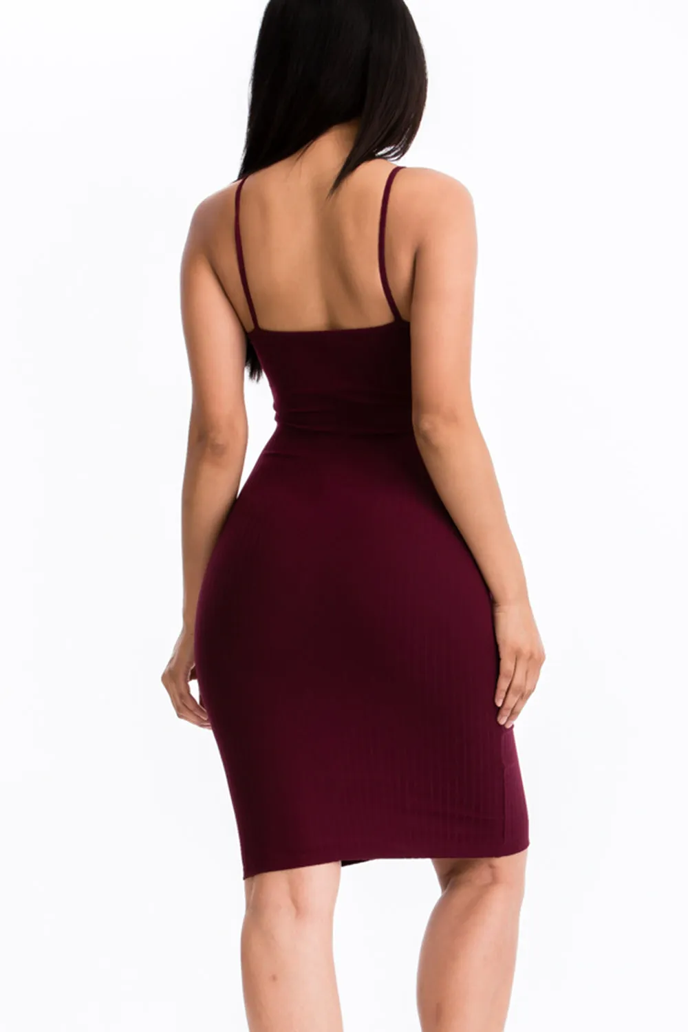 Ribbed Cami Soft Bodycon Dress (Capella)