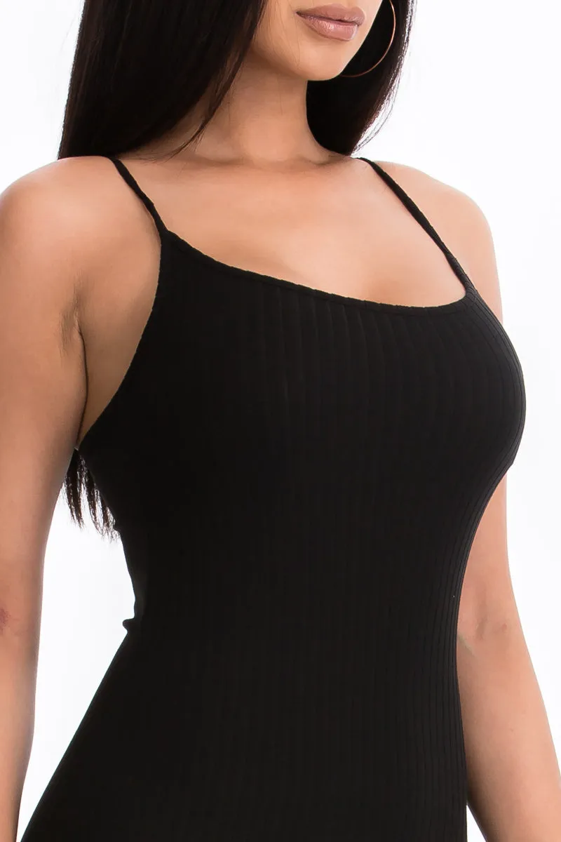 Ribbed Cami Soft Bodycon Dress (Capella)