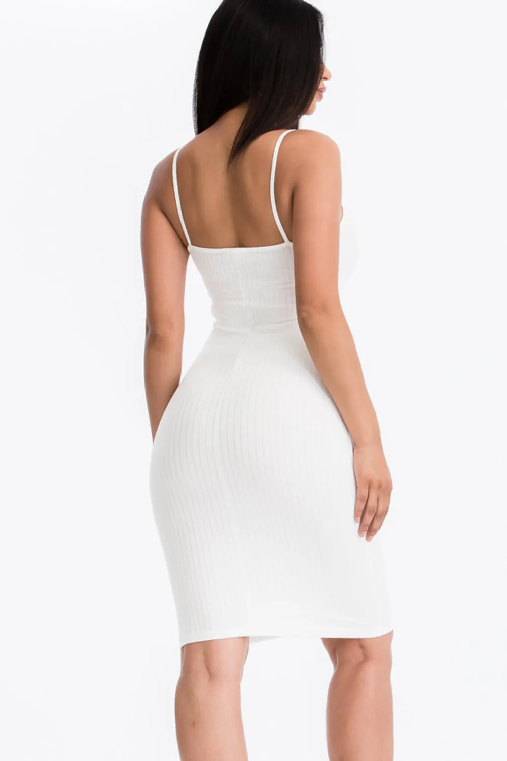 Ribbed Cami Soft Bodycon Dress (Capella)