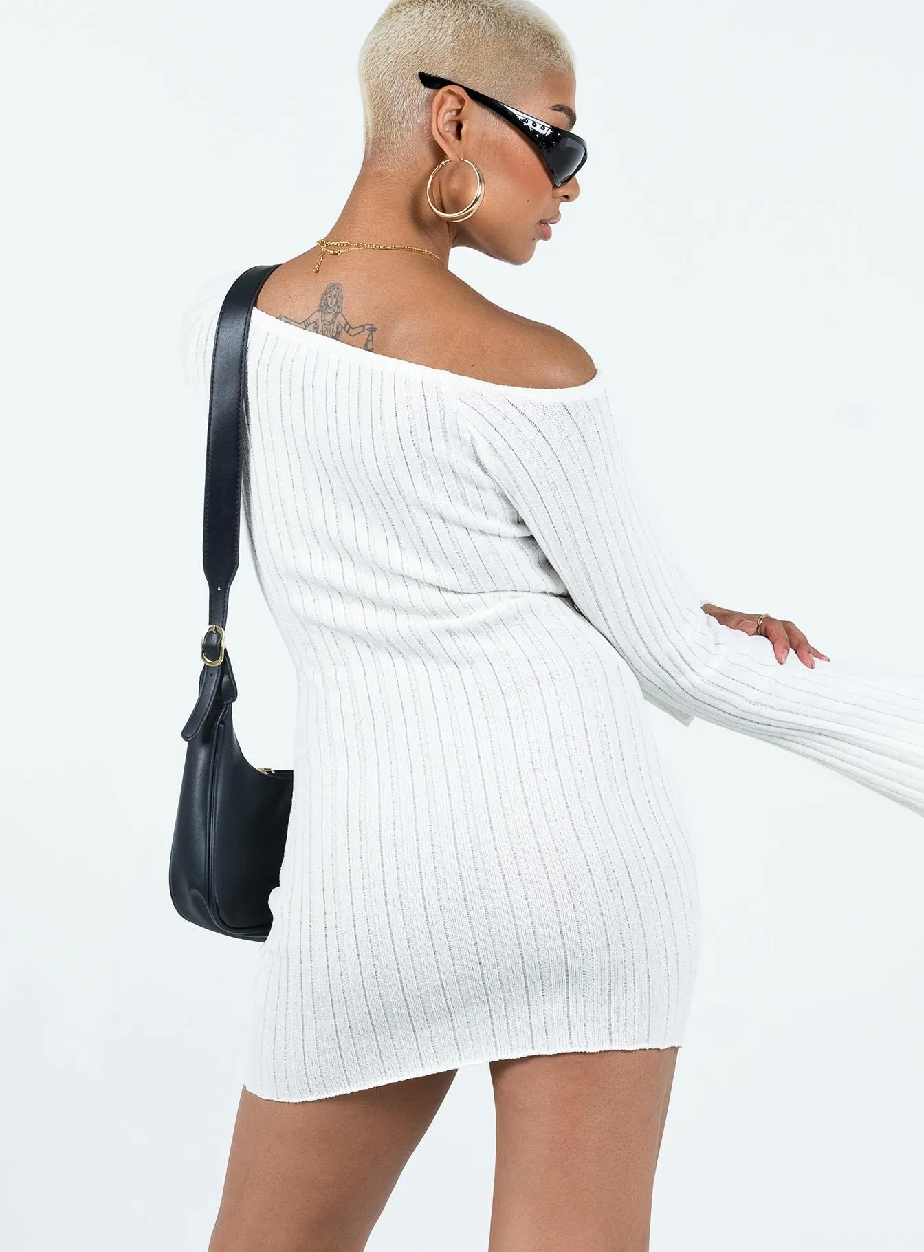 Santorini Knit Mini Dress White
