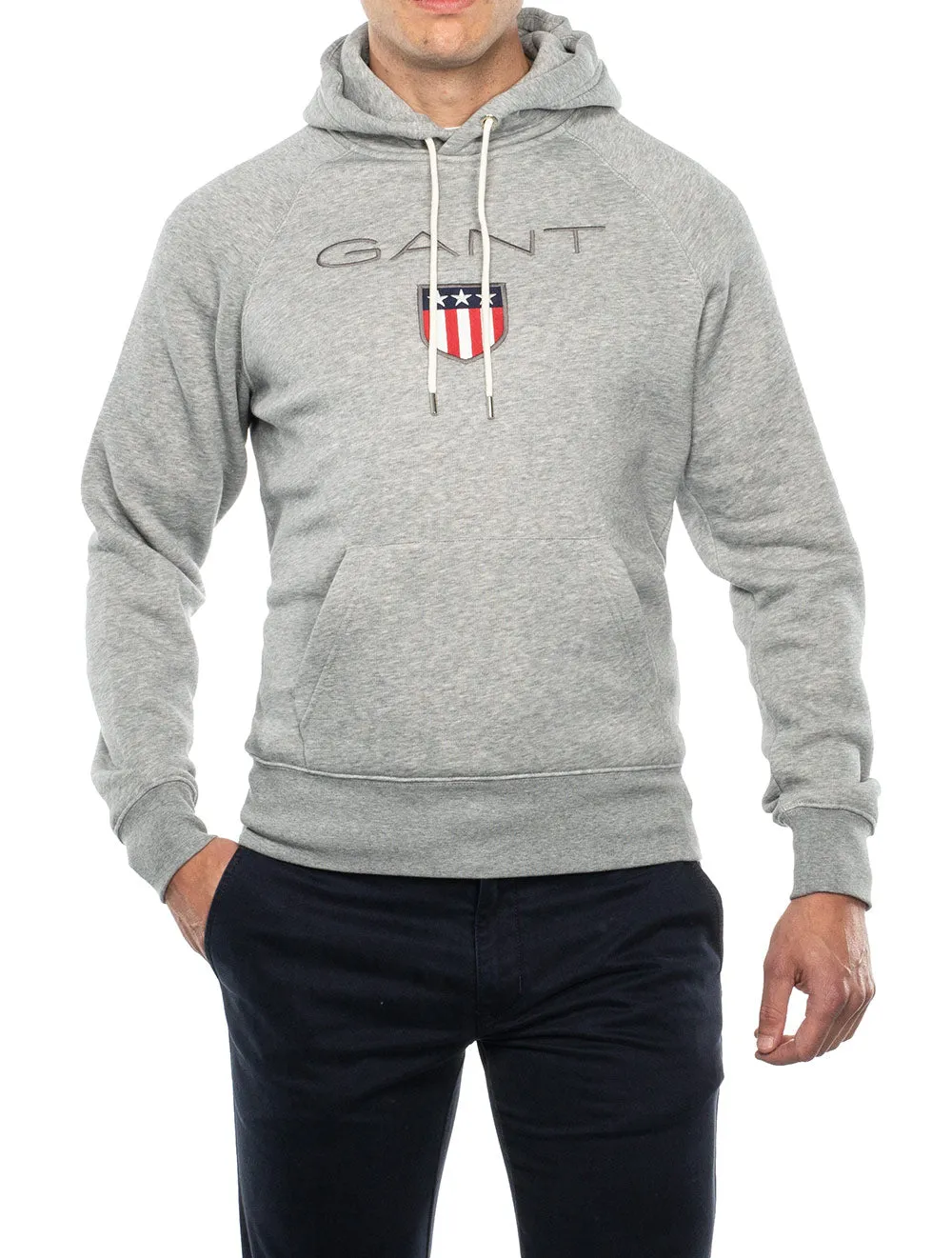Shield Hoodie Grey Melange