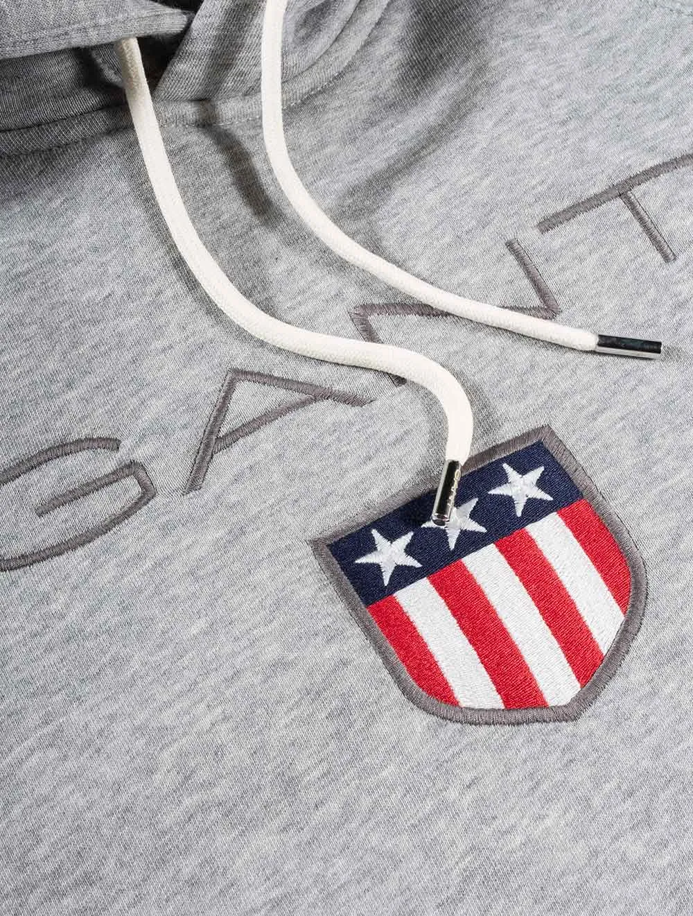 Shield Hoodie Grey Melange