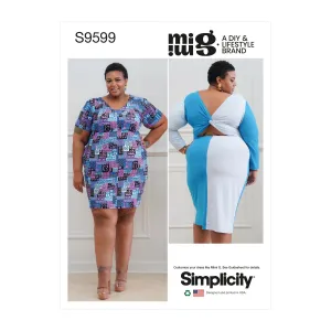 Simplicity Sewing Pattern S9599 WOMEN'S KNIT DRESSES BY MIMI G
