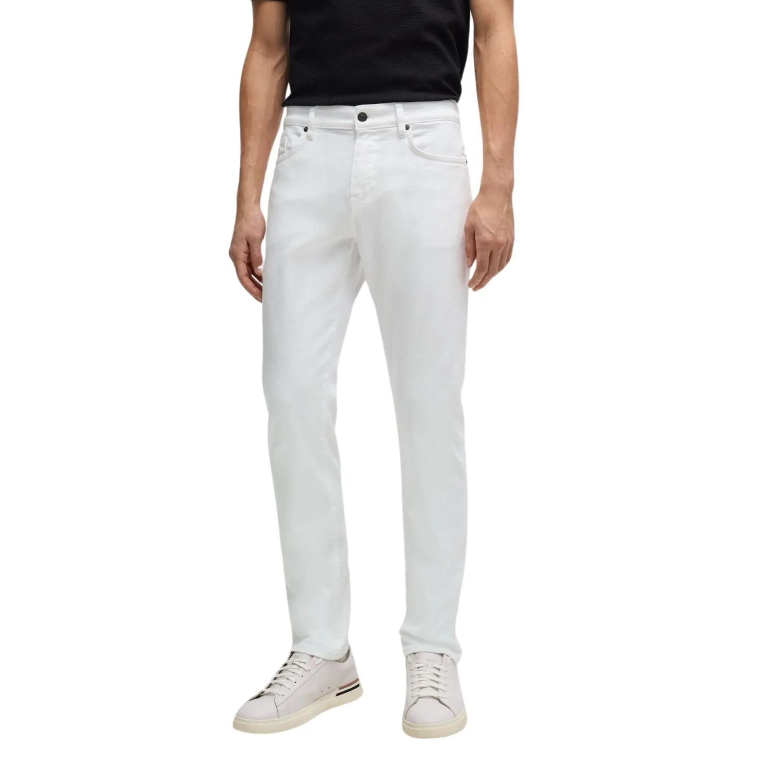 Slim-Fit Jeans In White Cashmere-Touch Denim-50514321