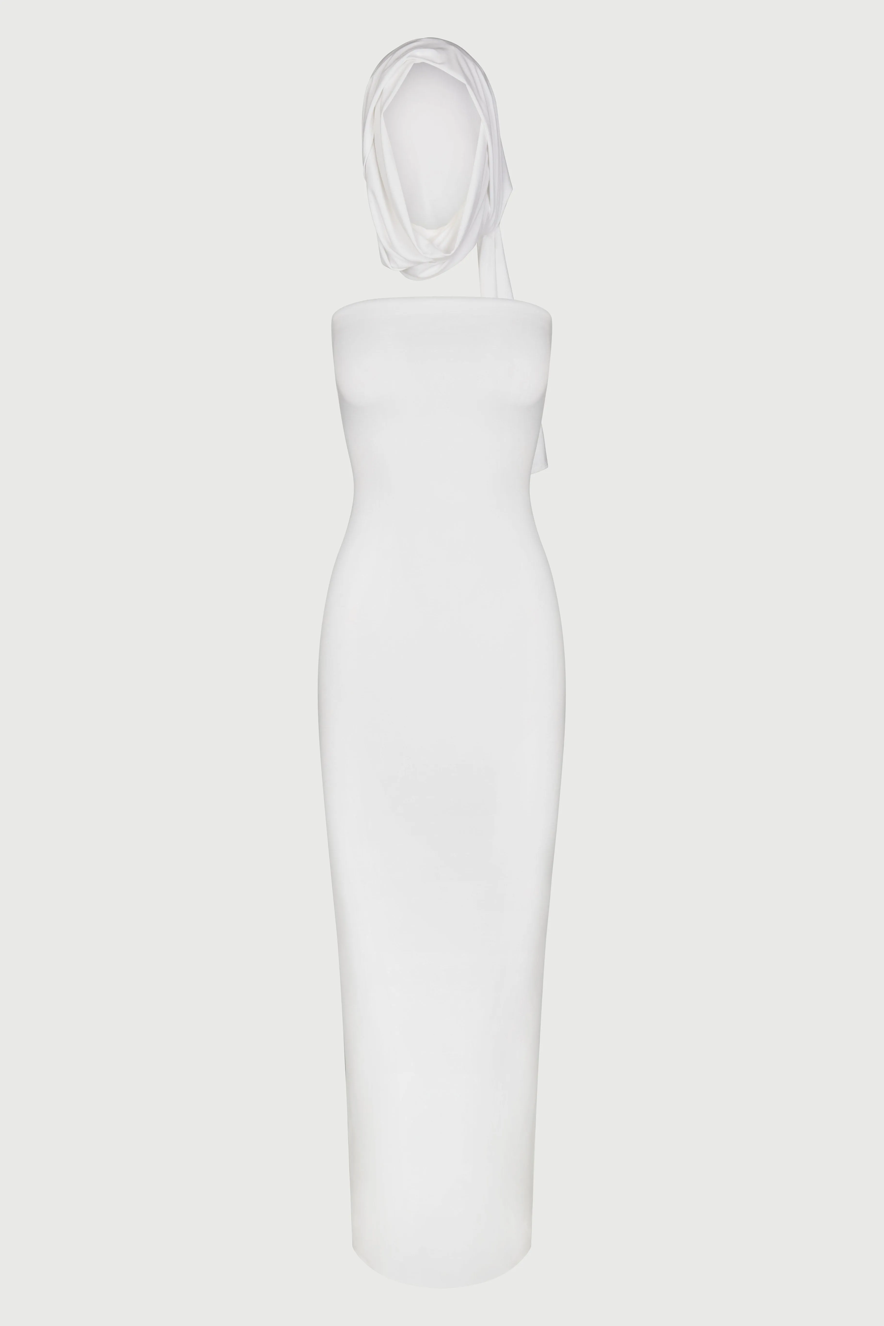 Smooth Scarf Tube Maxi Dress