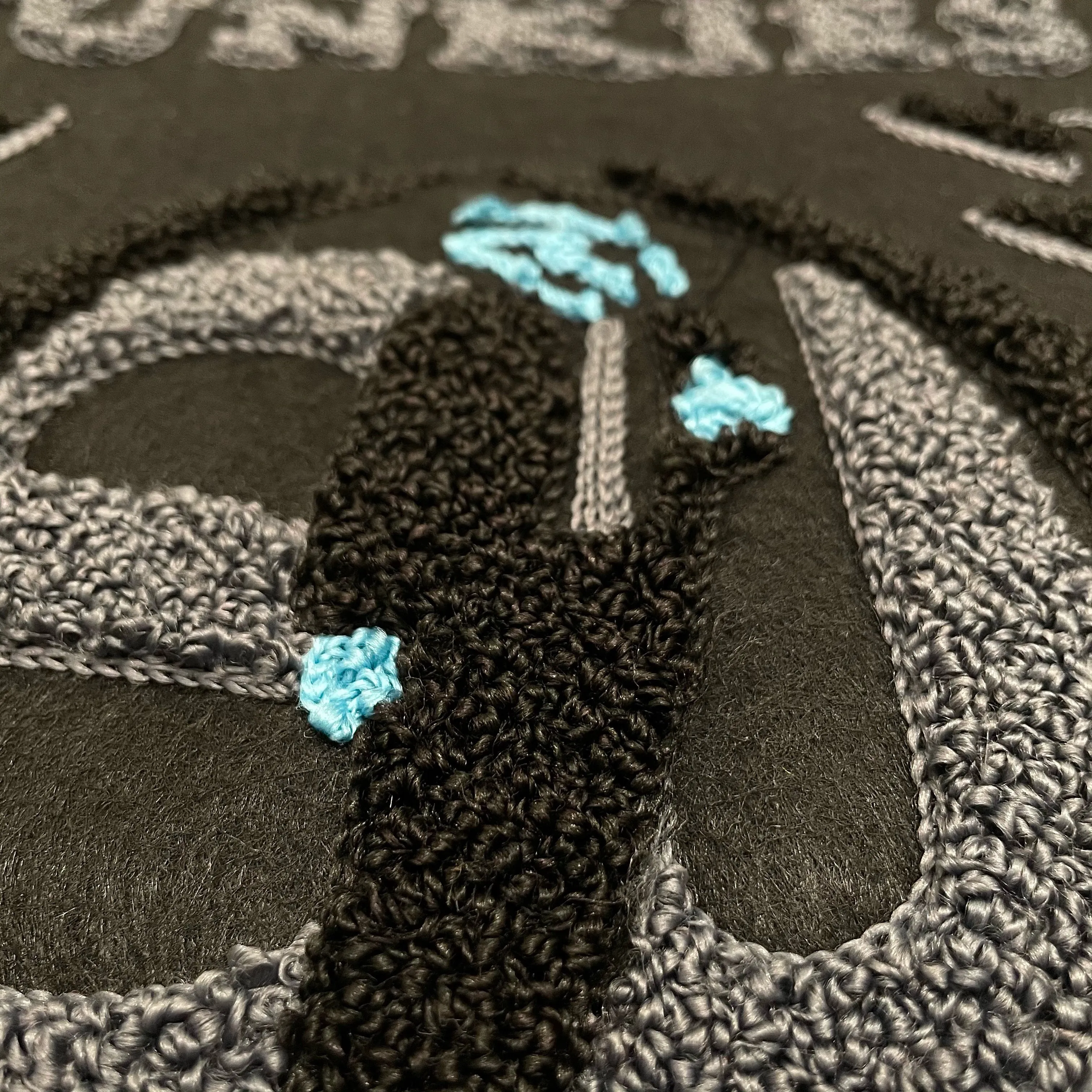 Sneaker Junkies Chenille Logo Bomber Jacket Black