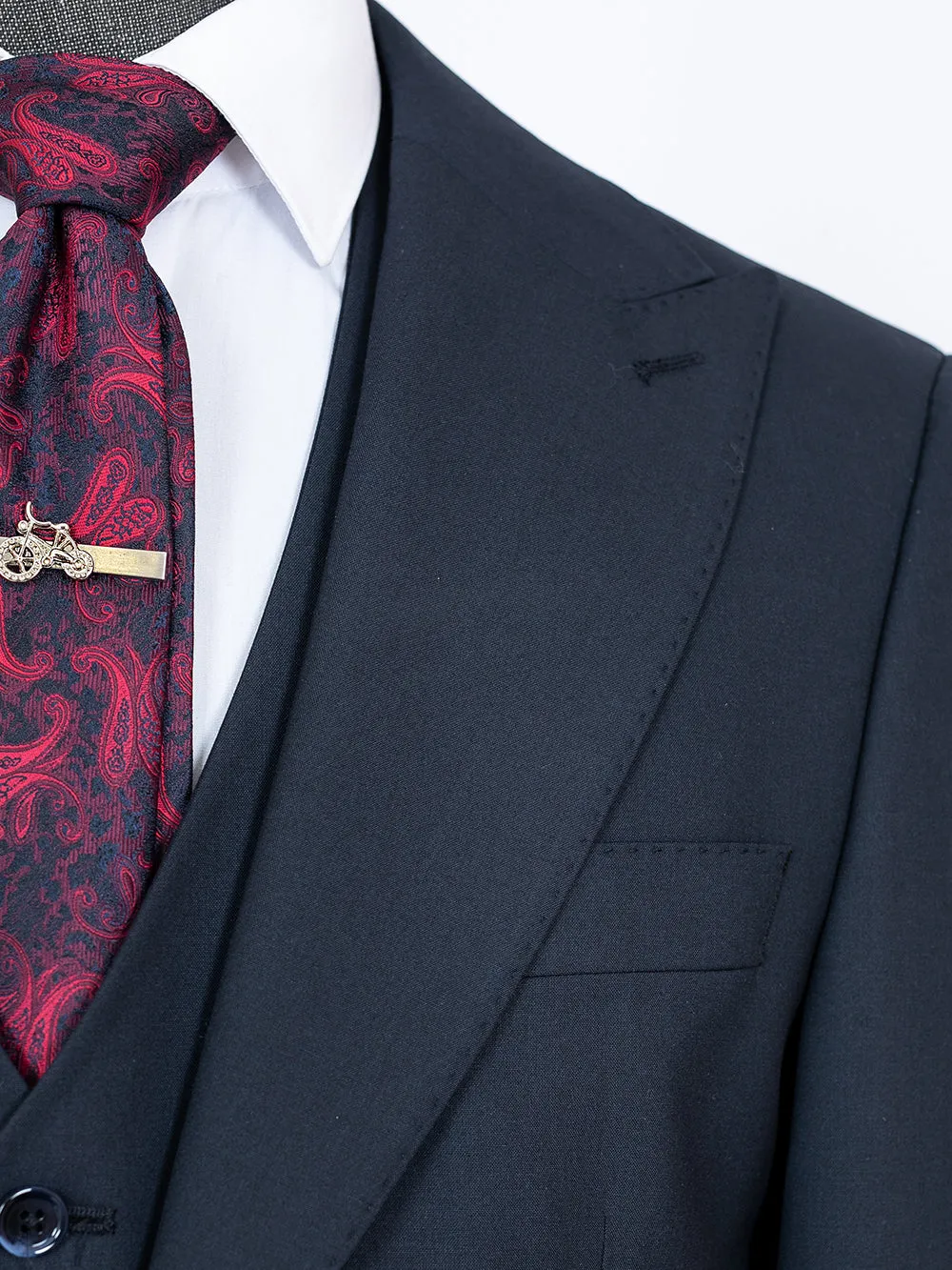 Steel Blue Bespoke Men Suit Tailored
