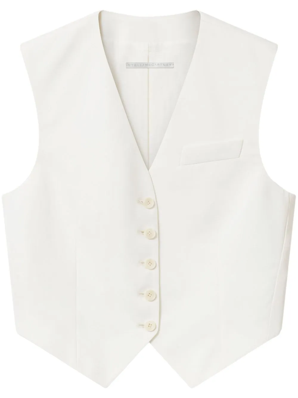 Stella McCartney Cropped Tailored Wool Waistcoat