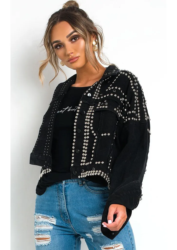 STUDDED DENIM VALKYRE JACKET