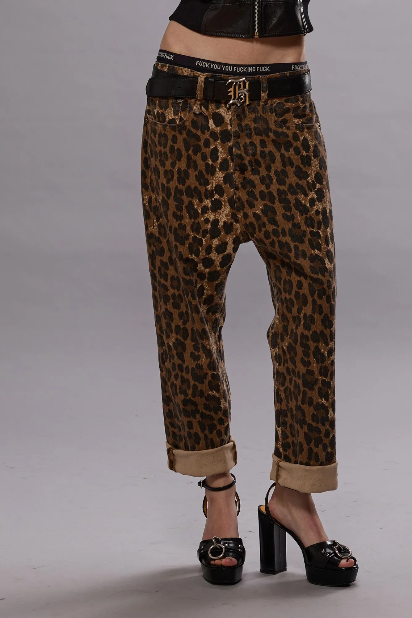 TAILORED DROP - STONE WASHED LEOPARD
