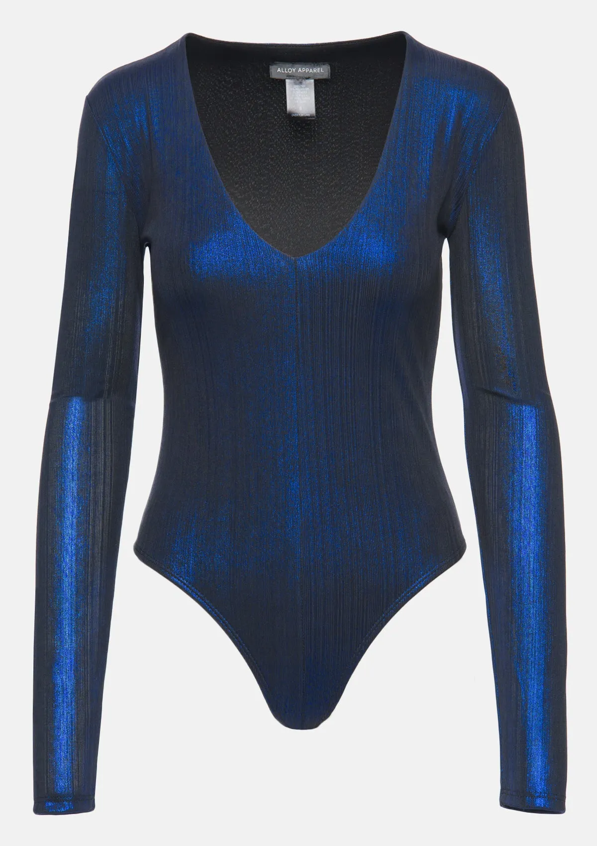 Tall Long Sleeve Plunge Bodysuit