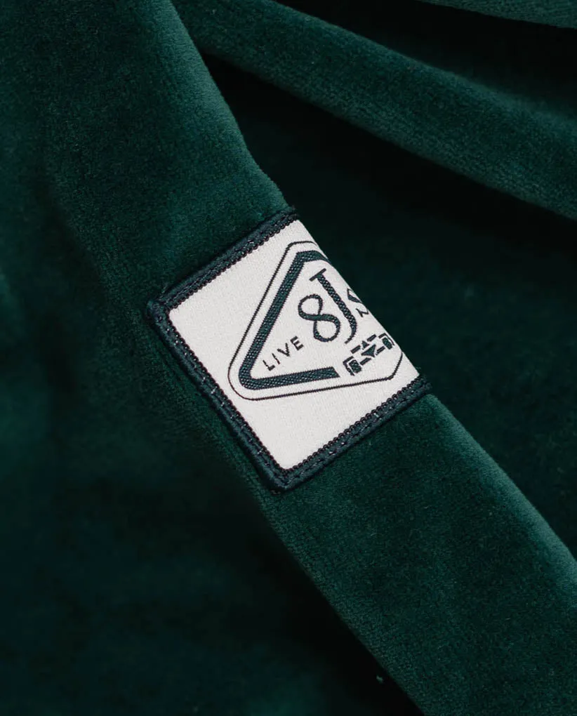Velour Fleece Racecar Track Jacket