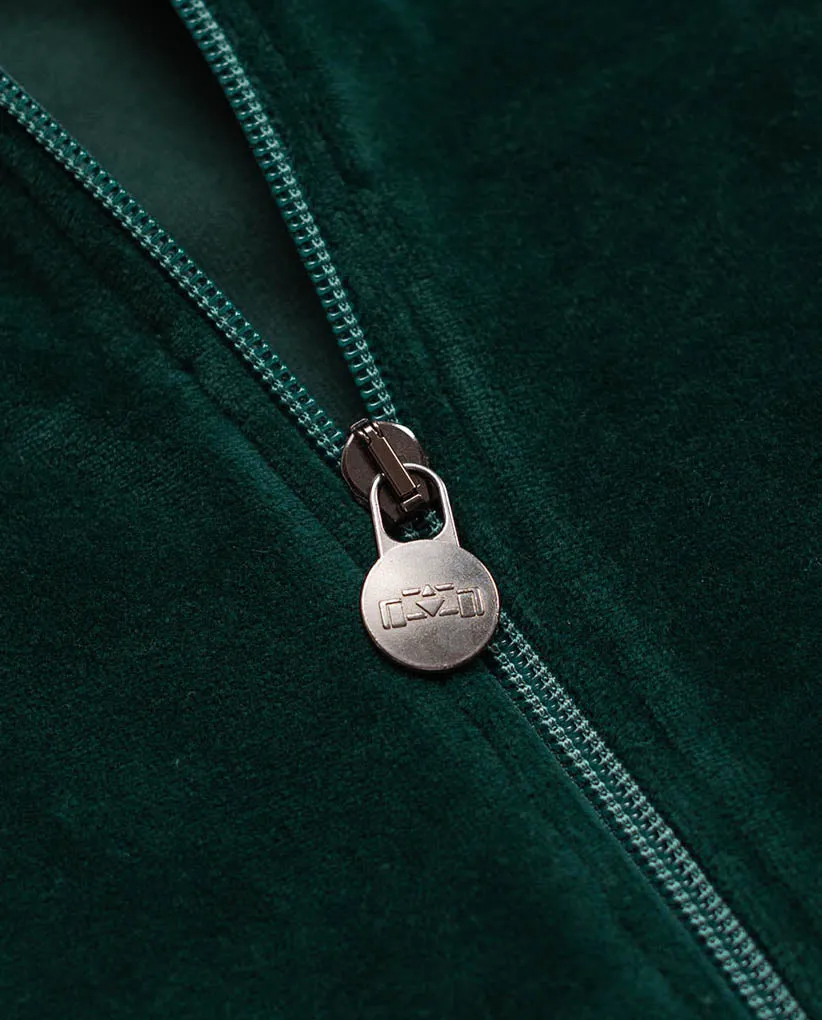 Velour Fleece Racecar Track Jacket