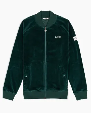 Velour Fleece Racecar Track Jacket