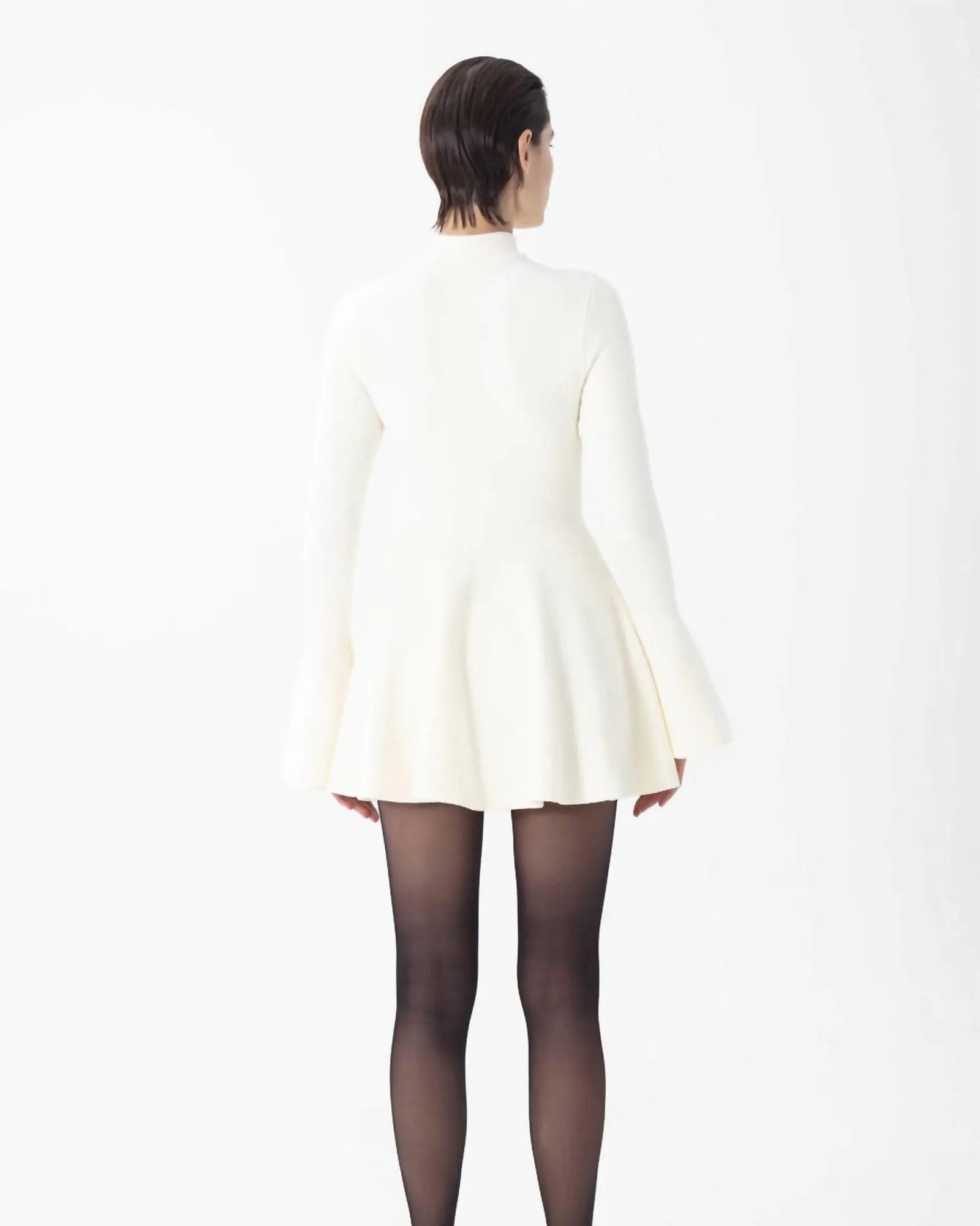 Wynne Knit Dress in Eggshell | Eggshell